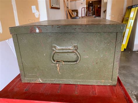 vintage metal box ebay|vintage metal storage box.